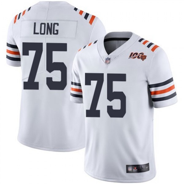 Nike Bears #75 Kyle Long White Alternate Men's Stitched NFL Vapor Untouchable Limited 100th Season Jersey