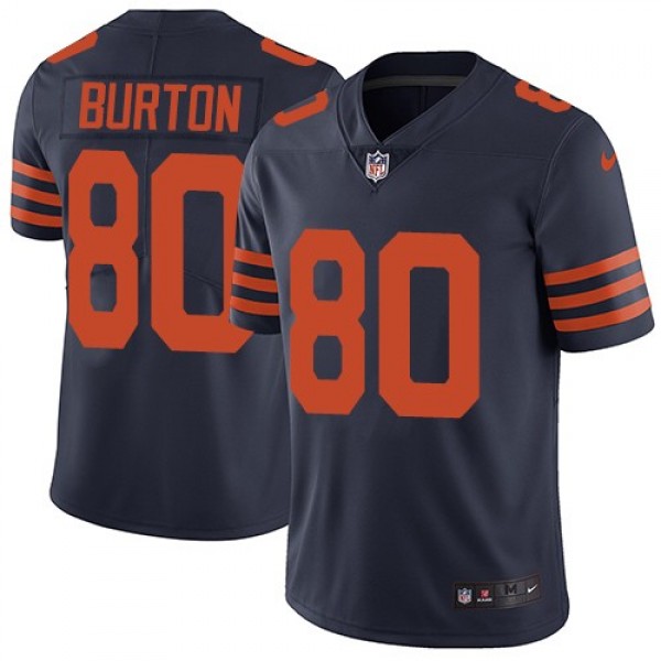 Nike Bears #80 Trey Burton Navy Blue Alternate Men's Stitched NFL Vapor Untouchable Limited Jersey
