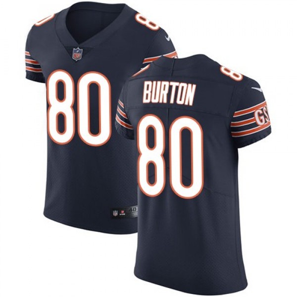 Nike Bears #80 Trey Burton Navy Blue Team Color Men's Stitched NFL Vapor Untouchable Elite Jersey