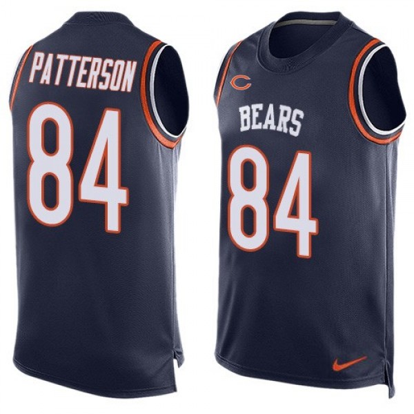 Nike Bears #84 Cordarrelle Patterson Navy Blue Team Color Men's Stitched NFL Limited Tank Top Jersey