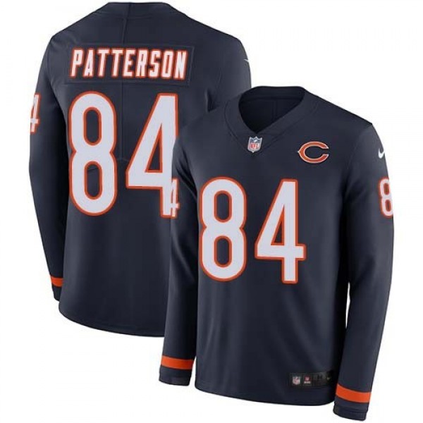 Nike Bears #84 Cordarrelle Patterson Navy Blue Team Color Men's Stitched NFL Limited Therma Long Sleeve Jersey