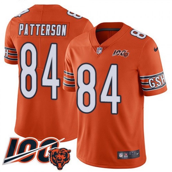 Nike Bears #84 Cordarrelle Patterson Orange Men's Stitched NFL Limited Rush 100th Season Jersey