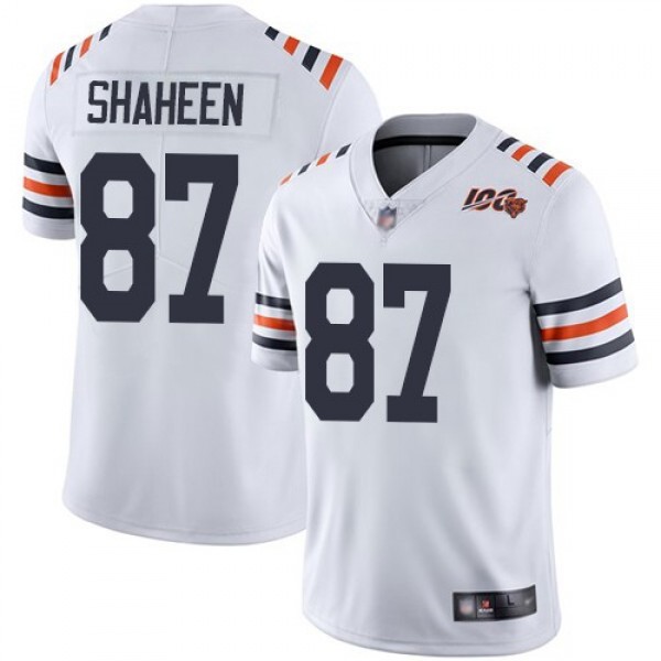 Nike Bears #87 Adam Shaheen White Alternate Men's Stitched NFL Vapor Untouchable Limited 100th Season Jersey