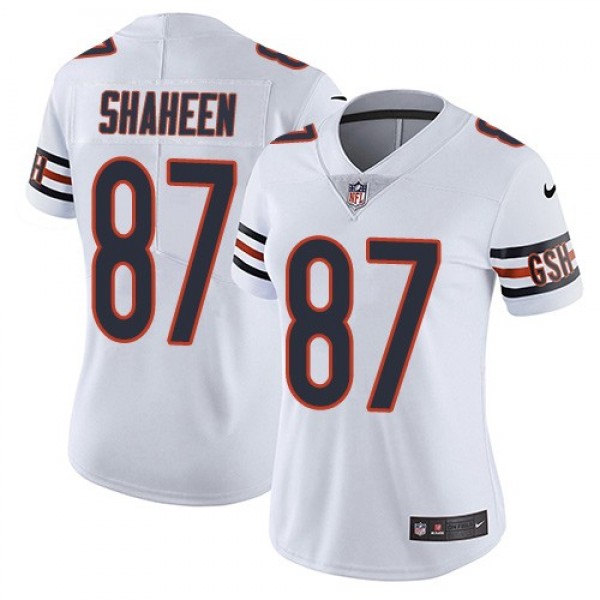 Women's Bears #87 Adam Shaheen White Stitched NFL Vapor Untouchable Limited Jersey