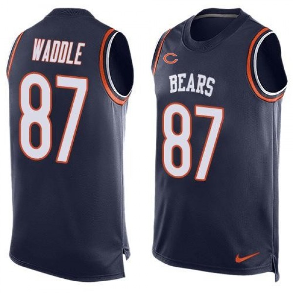 Nike Bears #87 Tom Waddle Navy Blue Team Color Men's Stitched NFL Limited Tank Top Jersey