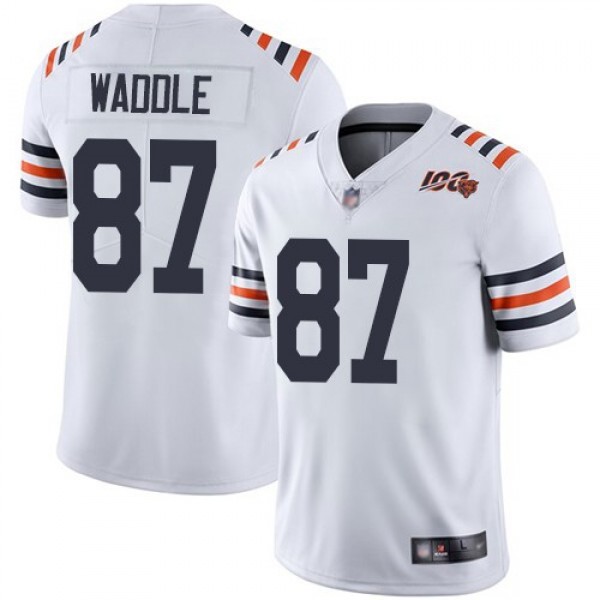 Nike Bears #87 Tom Waddle White Alternate Men's Stitched NFL Vapor Untouchable Limited 100th Season Jersey