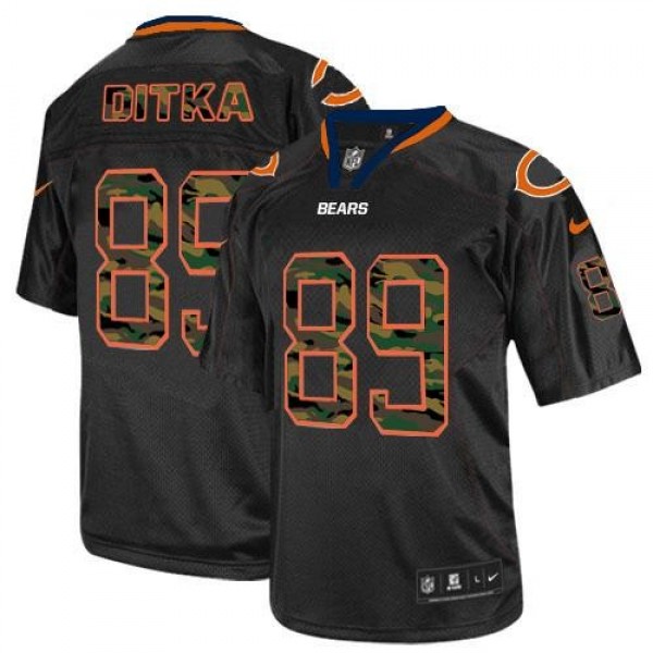 Nike Bears #89 Mike Ditka Black Men's Stitched NFL Elite Camo Fashion Jersey