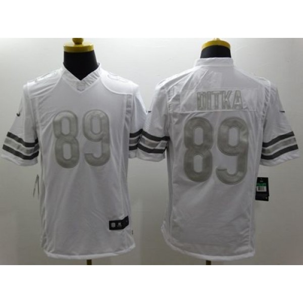 Nike Bears #89 Mike Ditka White Men's Stitched NFL Limited Platinum Jersey