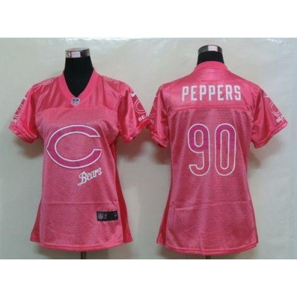 Women's Bears #90 Julius Peppers Pink Fem Fan NFL Game Jersey