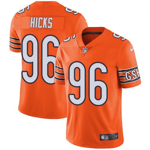 Nike Bears #96 Akiem Hicks Orange Men's Stitched NFL Limited Rush Jersey