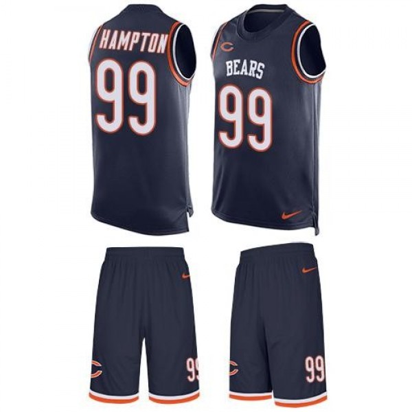 Nike Bears #99 Dan Hampton Navy Blue Team Color Men's Stitched NFL Limited Tank Top Suit Jersey