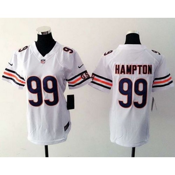 Women's Bears #99 Dan Hampton White Stitched NFL Elite Jersey