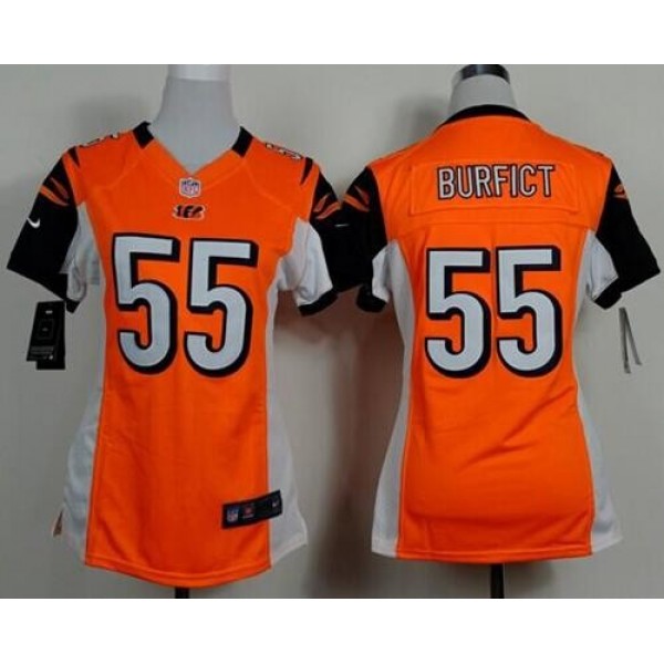 Women's Bengals #55 Vontaze Burfict Orange Alternate Stitched NFL Elite Jersey
