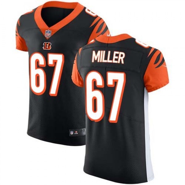 Nike Bengals #67 John Miller Black Team Color Men's Stitched NFL Vapor Untouchable Elite Jersey