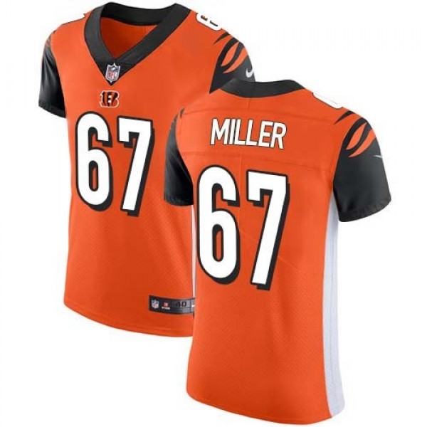 Nike Bengals #67 John Miller Orange Alternate Men's Stitched NFL Vapor Untouchable Elite Jersey