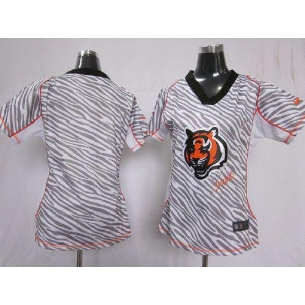 Women's Bengals Blank Zebra Stitched NFL Elite Jersey