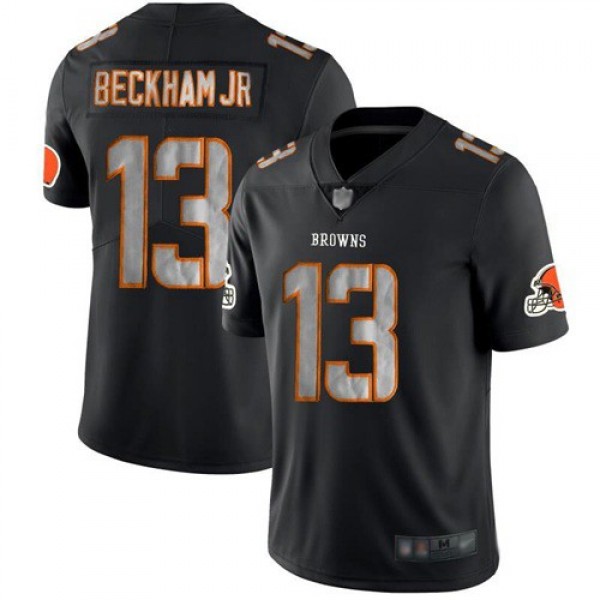 Nike Browns #13 Odell Beckham Jr Black Men's Stitched NFL Limited Rush Impact Jersey