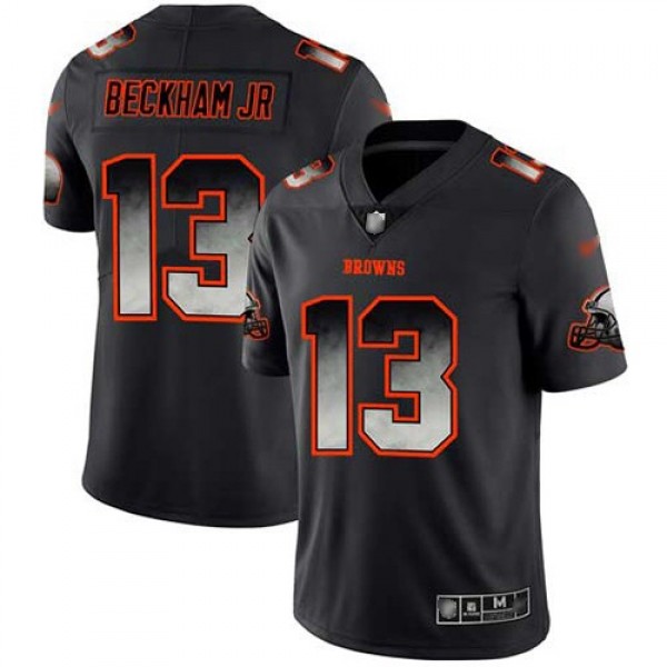 Nike Browns #13 Odell Beckham Jr Black Men's Stitched NFL Vapor Untouchable Limited Smoke Fashion Jersey