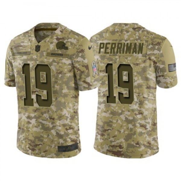 Nike Browns #19 Breshad Perriman Camo Men's Stitched NFL Limited 2018 Salute To Service Jersey