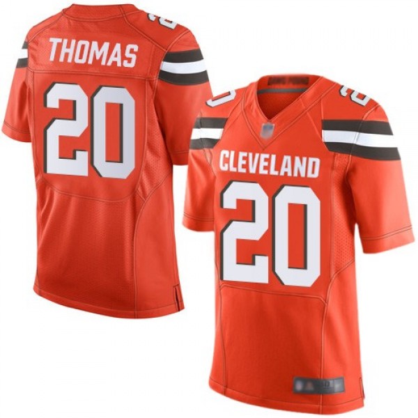 Nike Browns #20 Tavierre Thomas Jr Orange Alternate Men's Stitched NFL New Elite Jersey