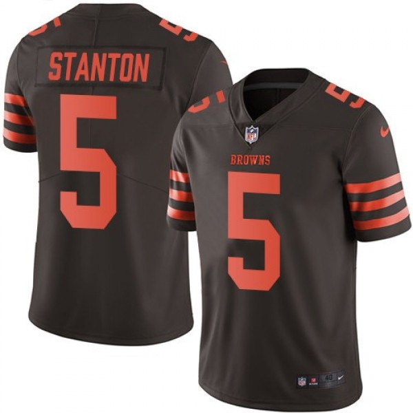 Nike Browns #5 Drew Stanton Brown Men's Stitched NFL Limited Rush Jersey