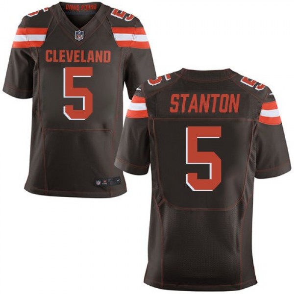 Nike Browns #5 Drew Stanton Brown Team Color Men's Stitched NFL New Elite Jersey