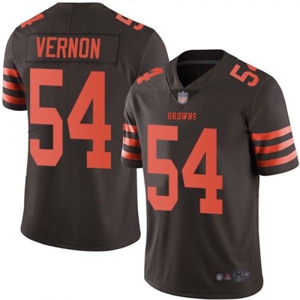 Nike Browns #54 Olivier Vernon Brown Men's Stitched NFL Limited Rush Jersey