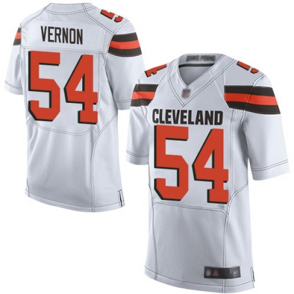 Nike Browns #54 Olivier Vernon White Men's Stitched NFL New Elite Jersey
