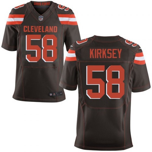 Nike Browns #58 Christian Kirksey Brown Team Color Men's Stitched NFL New Elite Jersey