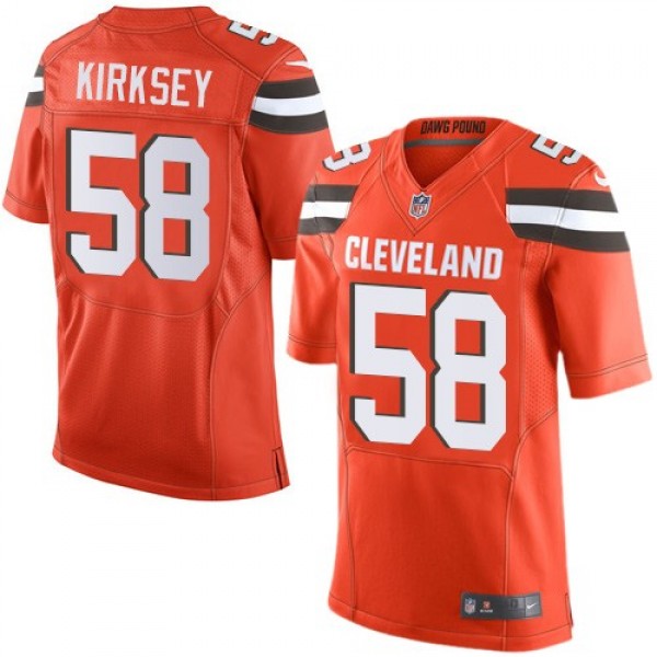Nike Browns #58 Christian Kirksey Orange Alternate Men's Stitched NFL New Elite Jersey