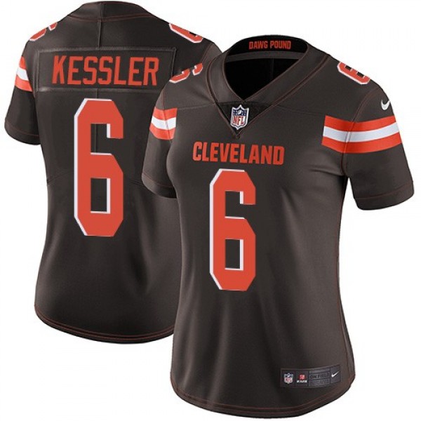 Women's Browns #6 Cody Kessler Brown Team Color Stitched NFL Vapor Untouchable Limited Jersey