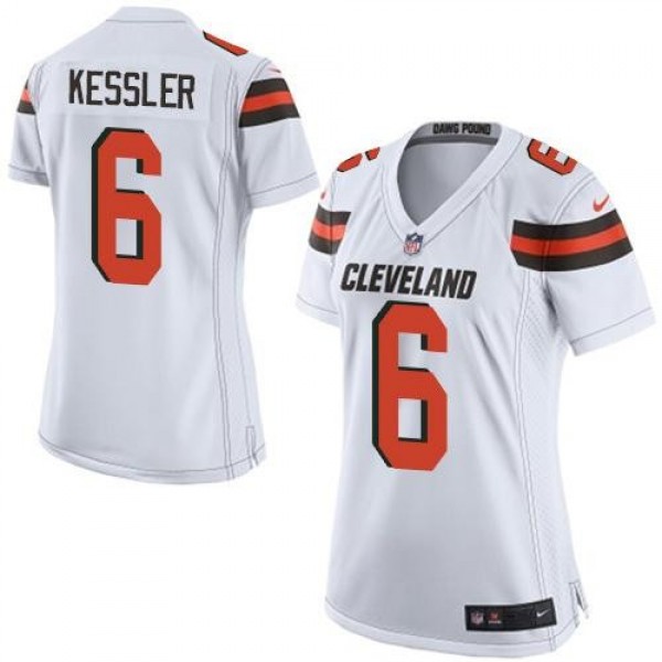 Women's Browns #6 Cody Kessler White Stitched NFL New Elite Jersey
