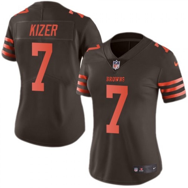 Women's Browns #7 DeShone Kizer Brown Stitched NFL Limited Rush Jersey