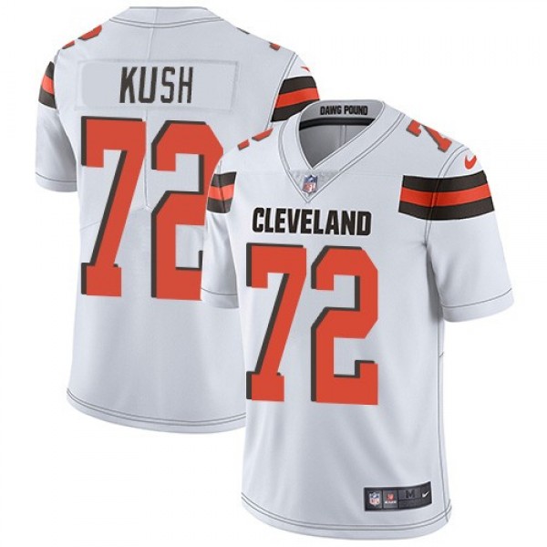 Nike Browns #72 Eric Kush White Men's Stitched NFL Vapor Untouchable Limited Jersey