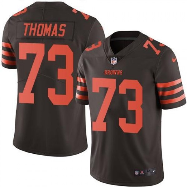Nike Browns #73 Joe Thomas Brown Men's Stitched NFL Limited Rush Jersey