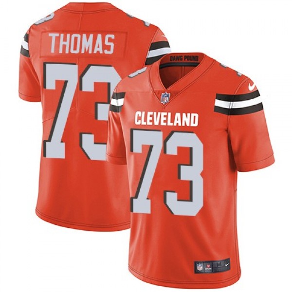 Nike Browns #73 Joe Thomas Orange Alternate Men's Stitched NFL Vapor Untouchable Limited Jersey