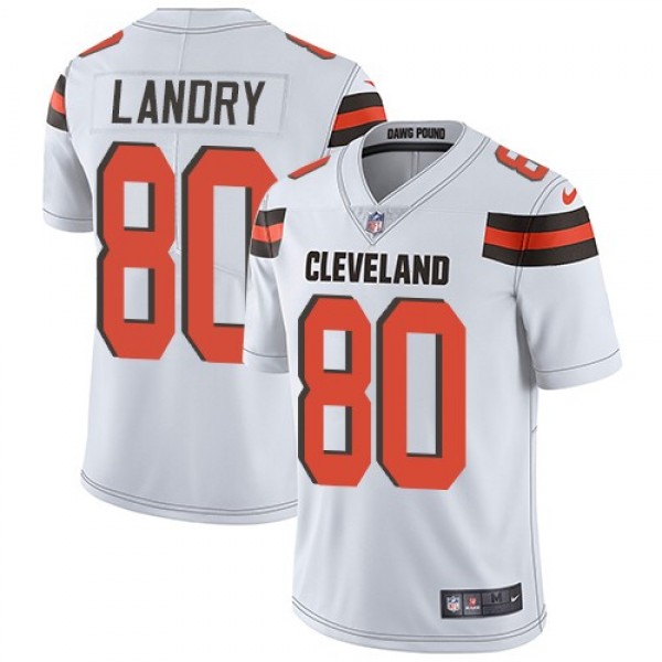 Nike Browns #80 Jarvis Landry White Men's Stitched NFL Vapor Untouchable Limited Jersey