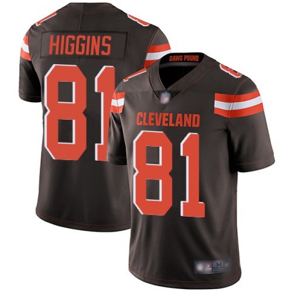 Nike Browns #81 Rashard Higgins Brown Team Color Men's Stitched NFL Vapor Untouchable Limited Jersey