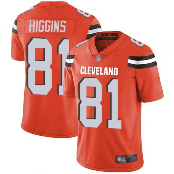 Nike Browns #81 Rashard Higgins Orange Alternate Men's Stitched NFL Vapor Untouchable Limited Jersey