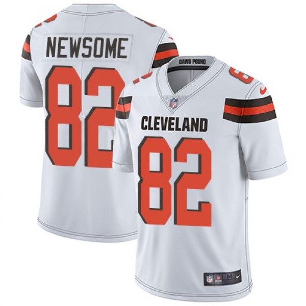 Nike Browns #82 Ozzie Newsome White Men's Stitched NFL Vapor Untouchable Limited Jersey