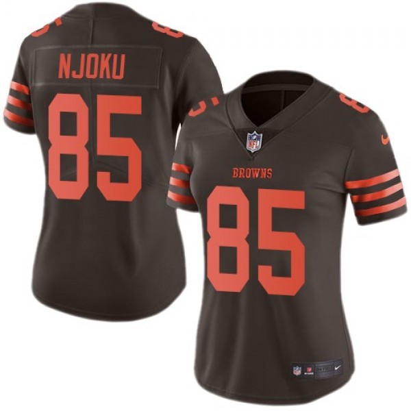 Women's Browns #85 David Njoku Brown Stitched NFL Limited Rush Jersey
