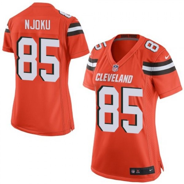 Women's Browns #85 David Njoku Orange Alternate Stitched NFL New Elite Jersey