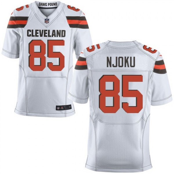 Nike Browns #85 David Njoku White Men's Stitched NFL New Elite Jersey