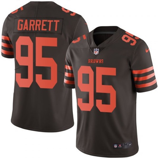 Nike Browns #95 Myles Garrett Brown Men's Stitched NFL Limited Rush Jersey