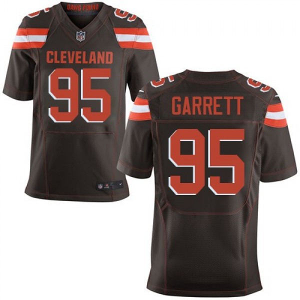 Nike Browns #95 Myles Garrett Brown Team Color Men's Stitched NFL New Elite Jersey
