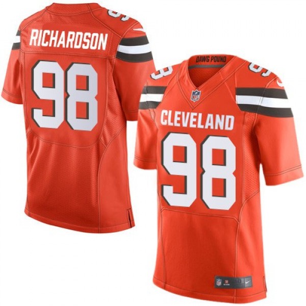 Nike Browns #98 Sheldon Richardson Jr Orange Alternate Men's Stitched NFL New Elite Jersey