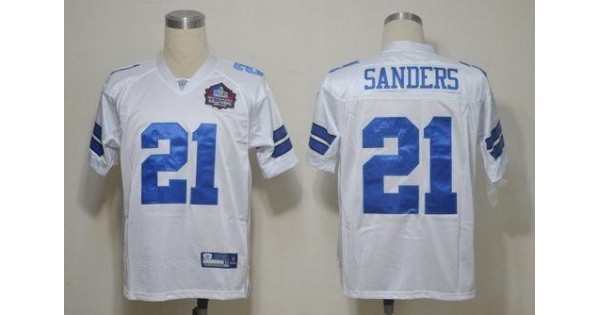اللوحات السعودية Cowboys #21 Deion Sanders White Hall of Fame 2012 Stitched NFL ... اللوحات السعودية