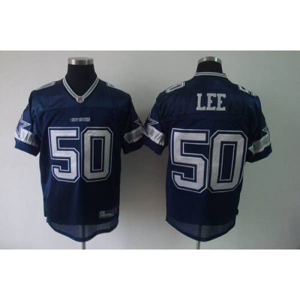 Cowboys #50 Sean Lee Blue Stitched NFL Jersey