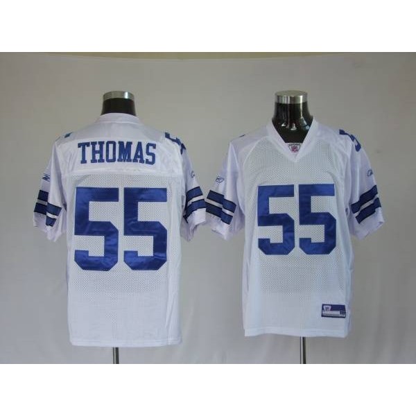 Cowboys #55 Zach Thomas White Stitched NFL Jersey