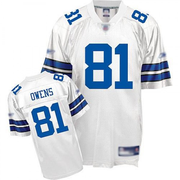Cowboys #81 Terrel Owens White Stitched NFL Jersey